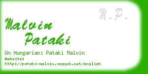 malvin pataki business card